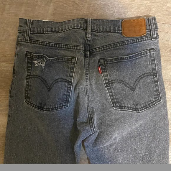 💐Levis wedgie fit - 29 distressed grey/black jeans - Picture 6 of 9